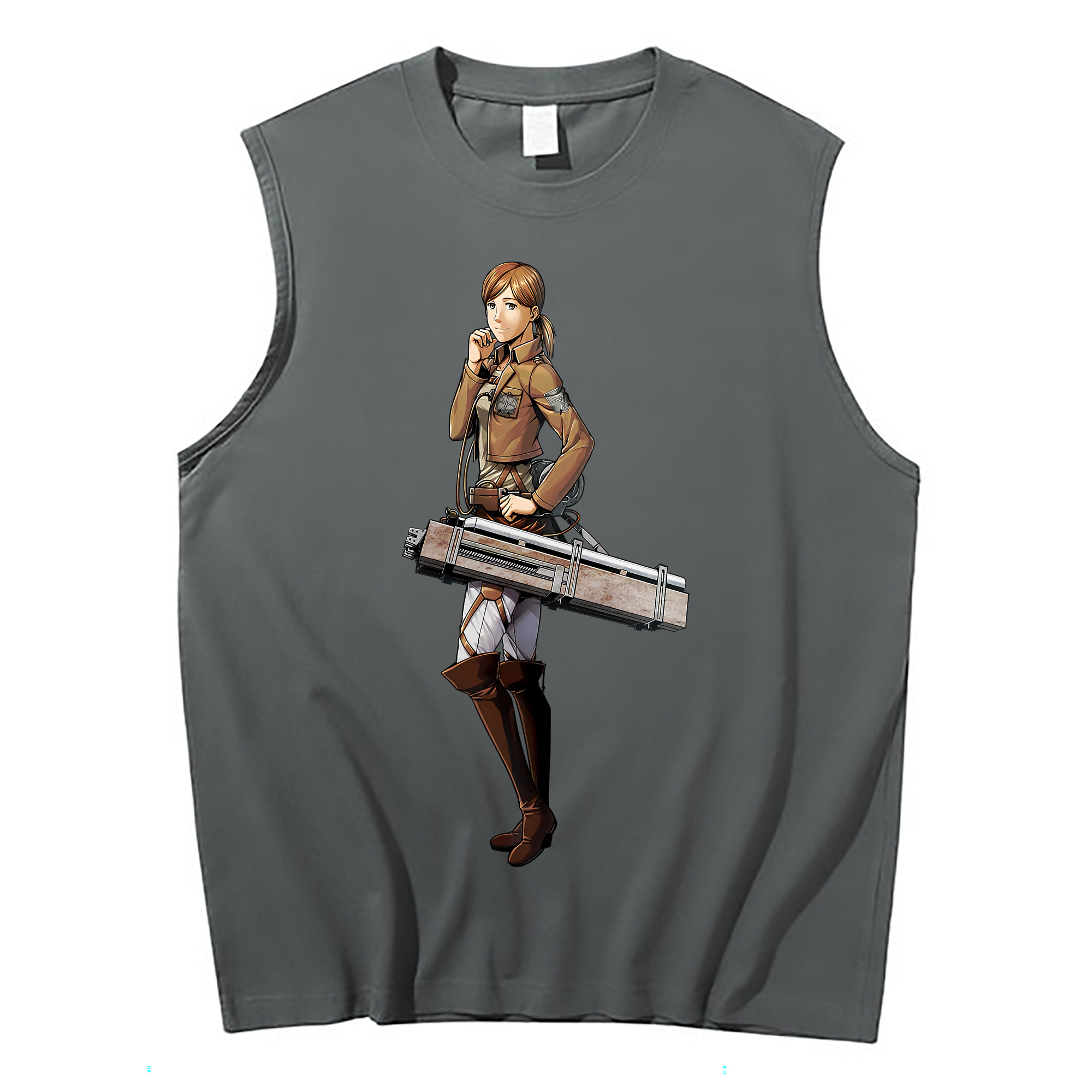 （画像用） 進撃の巨人 Attack on Titan コットン100％タンクトップ（フロントプリント）